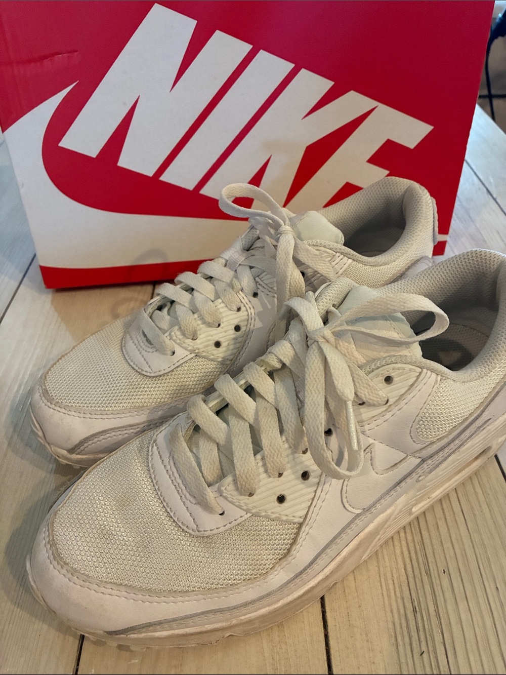 Nike All-White Athletic Shoes